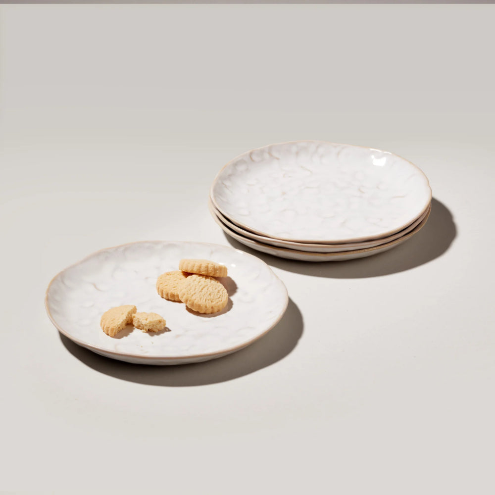 Simon Pearce Burlington Cloud Appetizer Plate - Set of 4