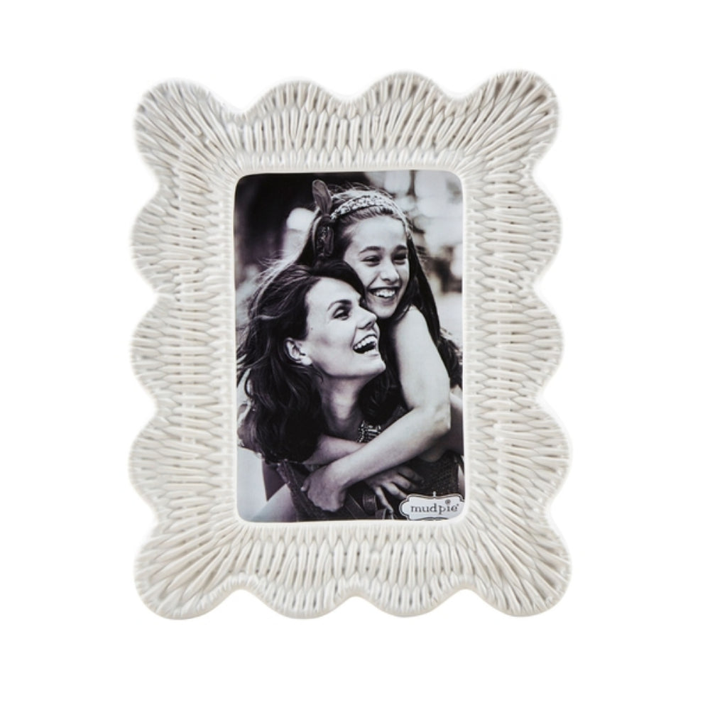 Mud Pie Woven Ceramic Frame