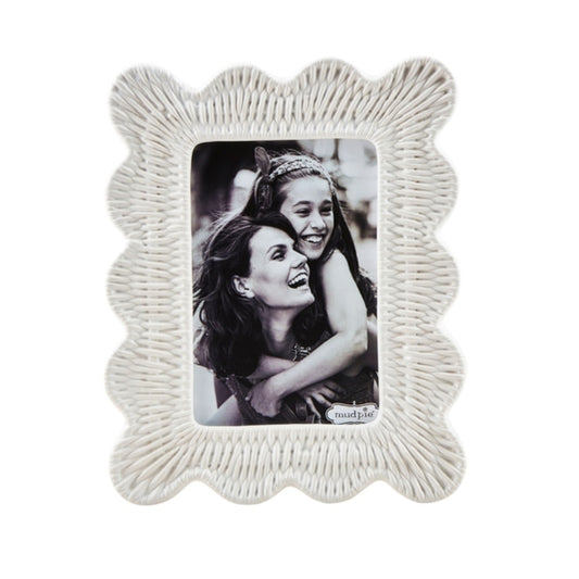 Mud Pie Woven Ceramic Frame