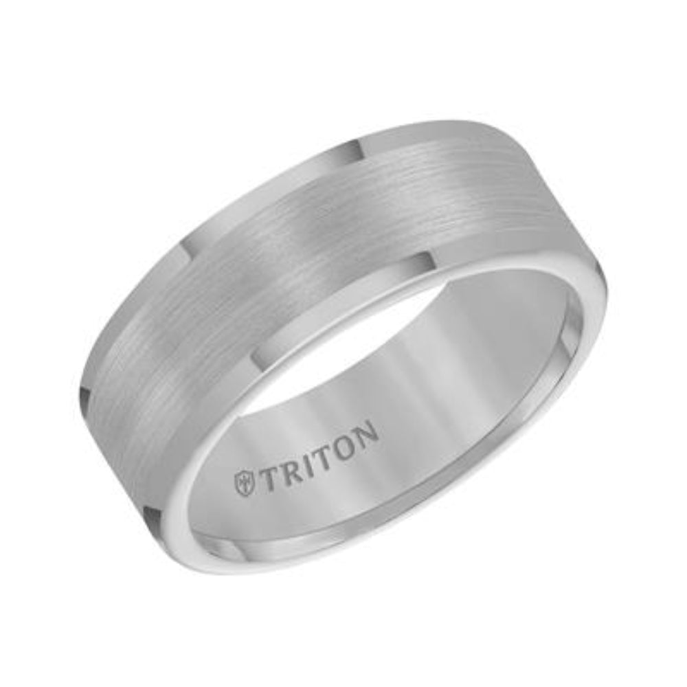 Men's Grey Tungsten 8mm Wedding Band