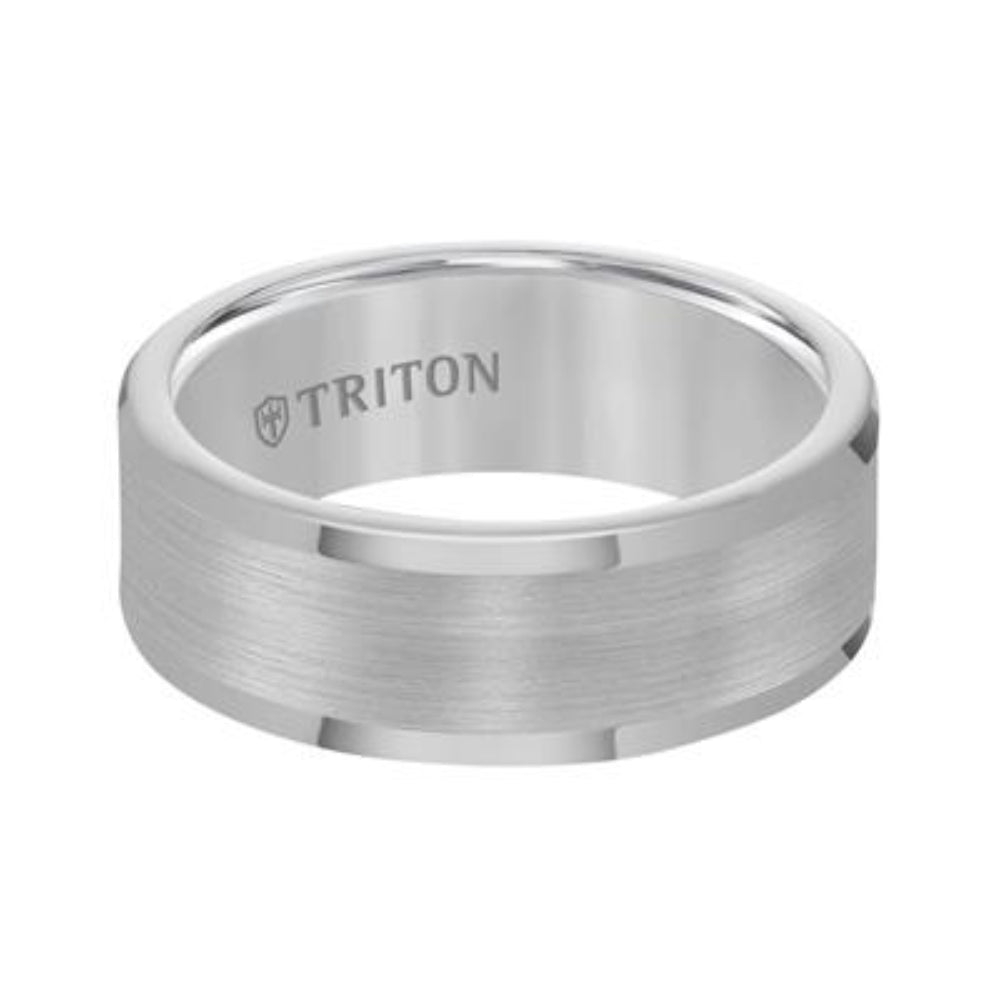 Men's Grey Tungsten 8mm Wedding Band