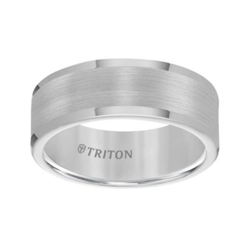 Men's Grey Tungsten 8mm Wedding Band