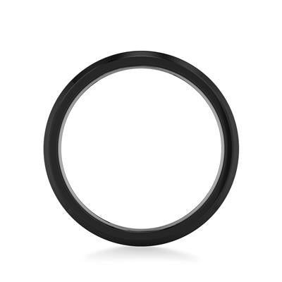 A simple matte black circular ring or hoop shown on a plain white background with a soft shadow underneath.