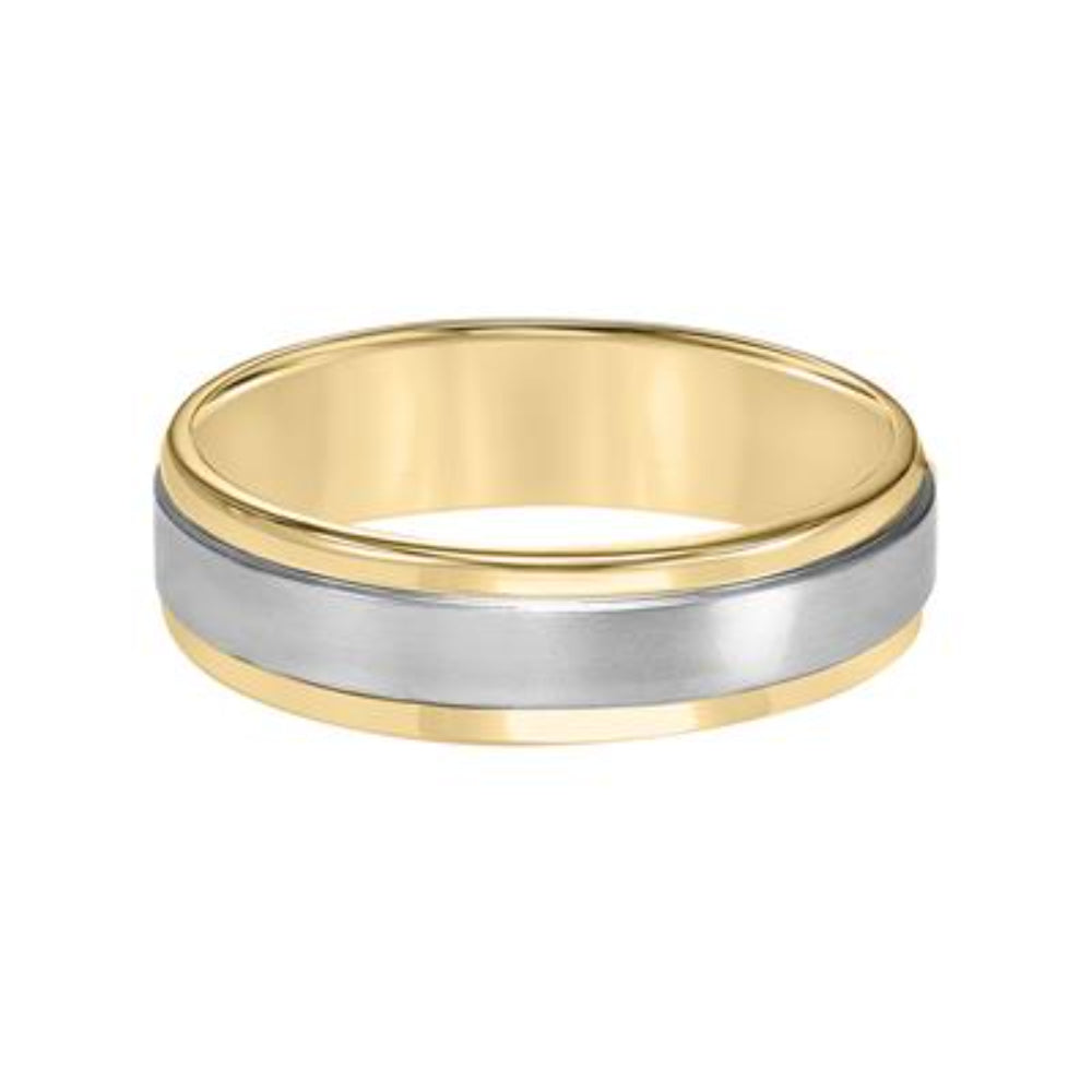 Men's 14k Gold 6mm Two-Tone Wedding Band – Smyth Jewelers