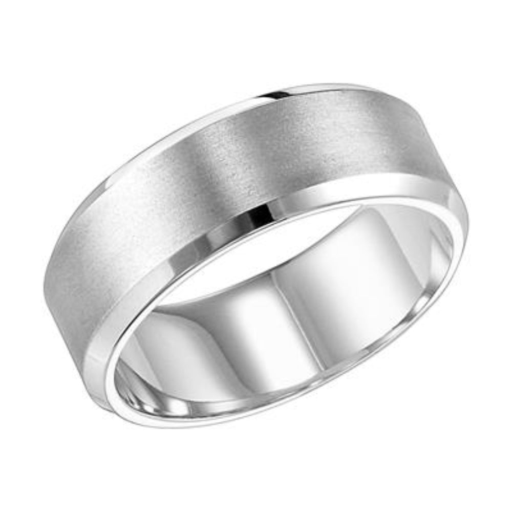 Men's 14k Gold 8mm Brush Finish Wedding Band