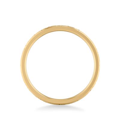 Gold ring on a white background