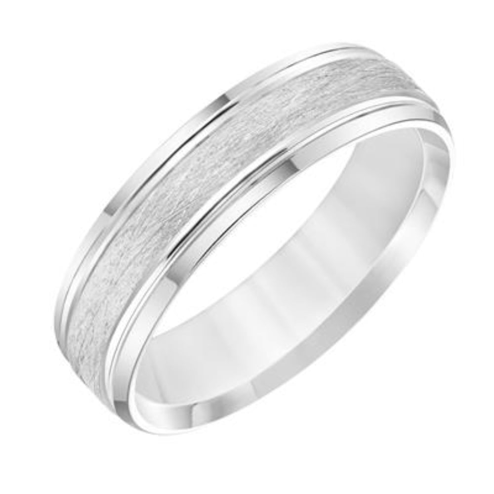 Men's 14k Gold 6mm Carved Wedding Band