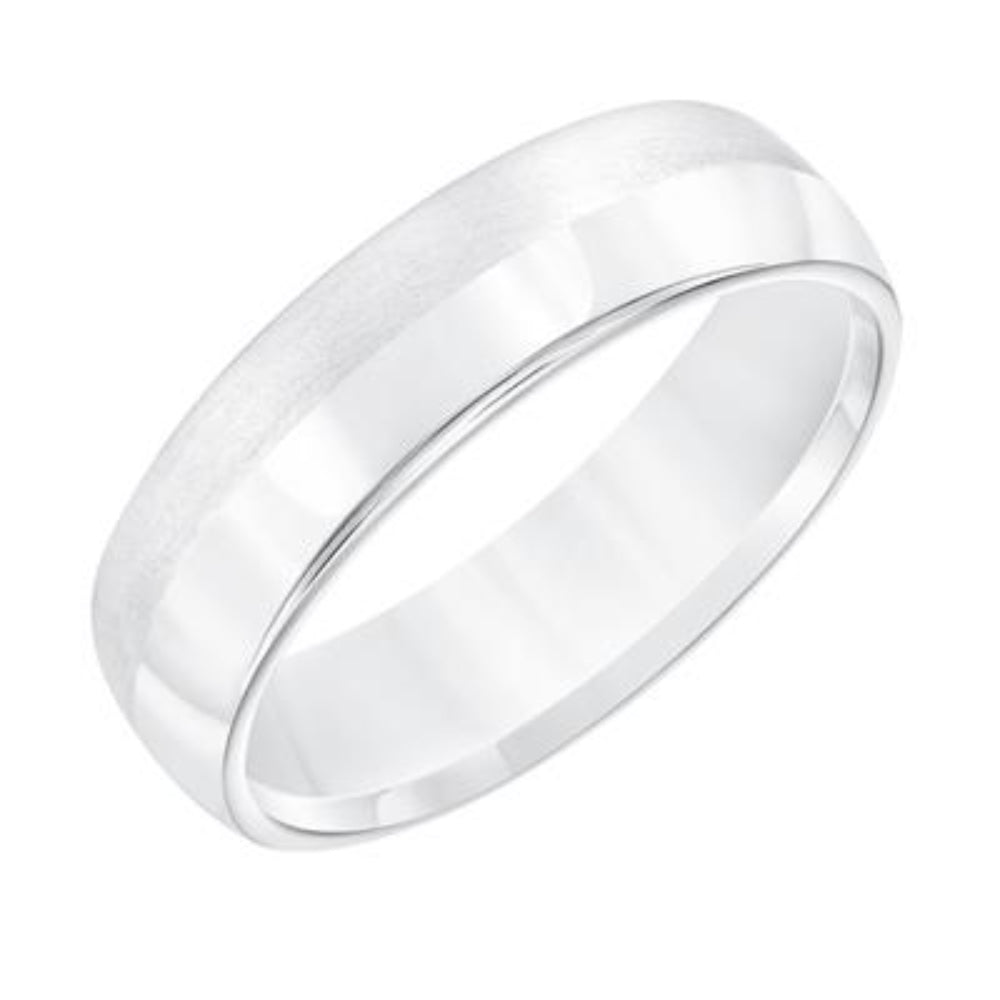 Men's 14k Low Dome Carved Wedding Band