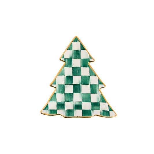 Mackenzie-Childs Spruce Check Tree Dish