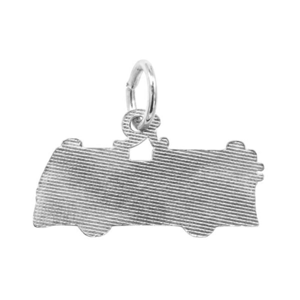 Sterling Silver Painted Fire Truck Charm