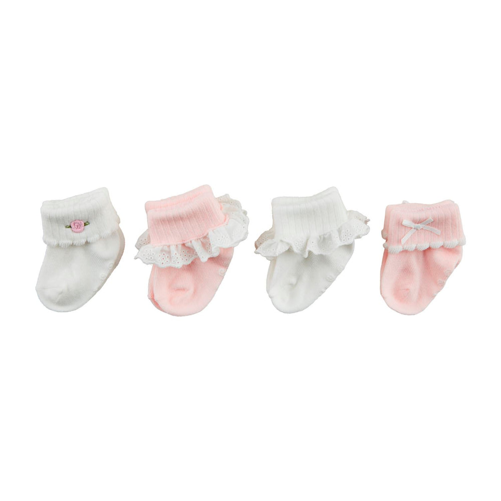 Mud Pie Pink Baby Sock Set