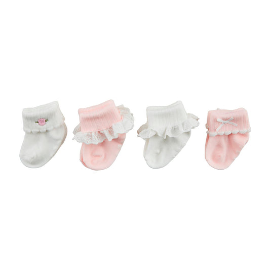 Mud Pie Pink Baby Sock Set