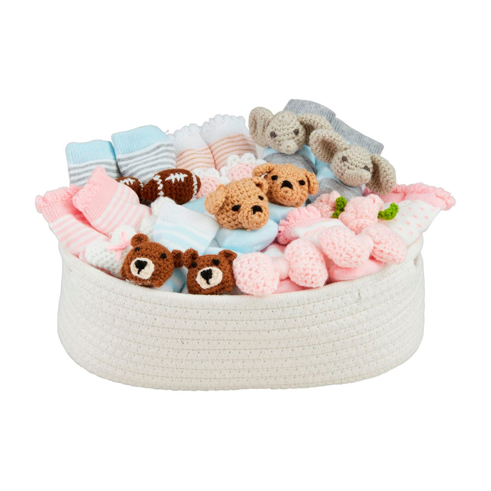 Mud Pie Crochet Rattle Toe Socks