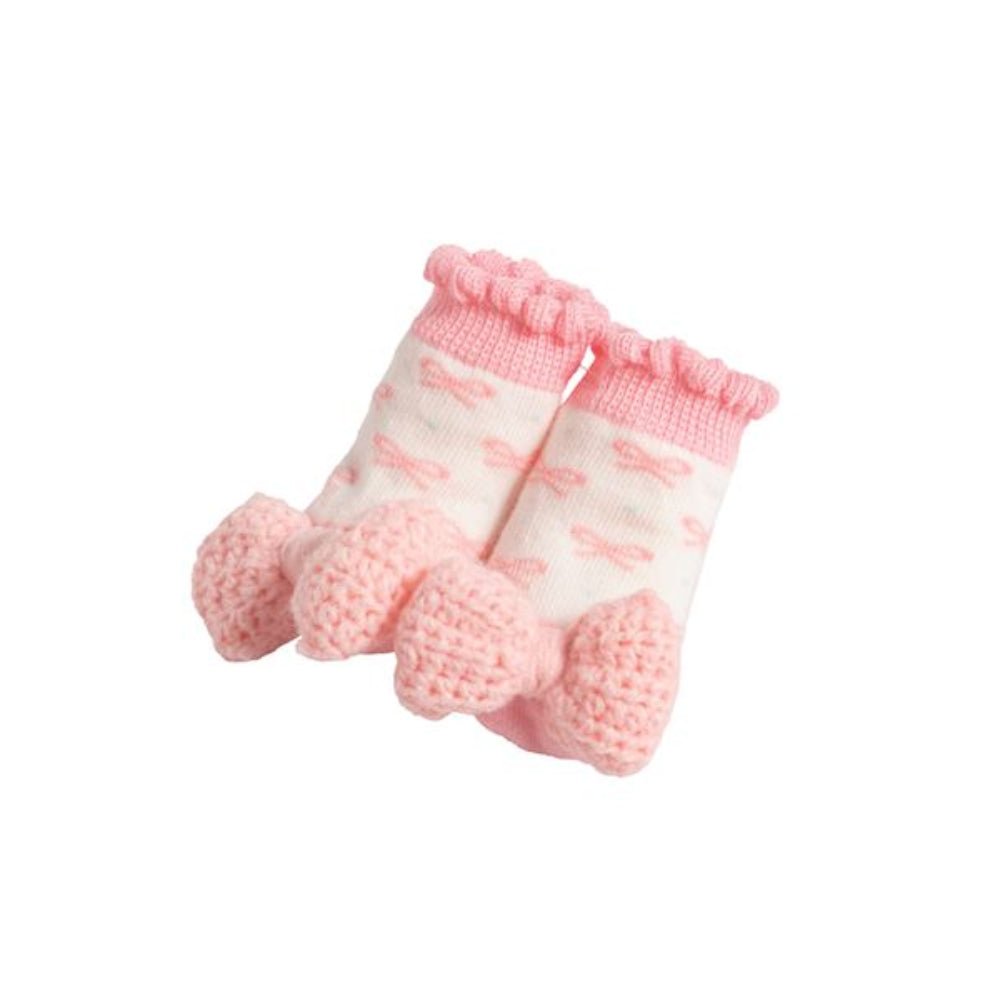 Mud Pie Crochet Rattle Toe Socks