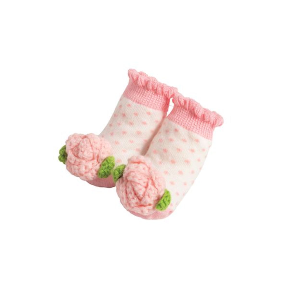 Mud Pie Crochet Rattle Toe Socks