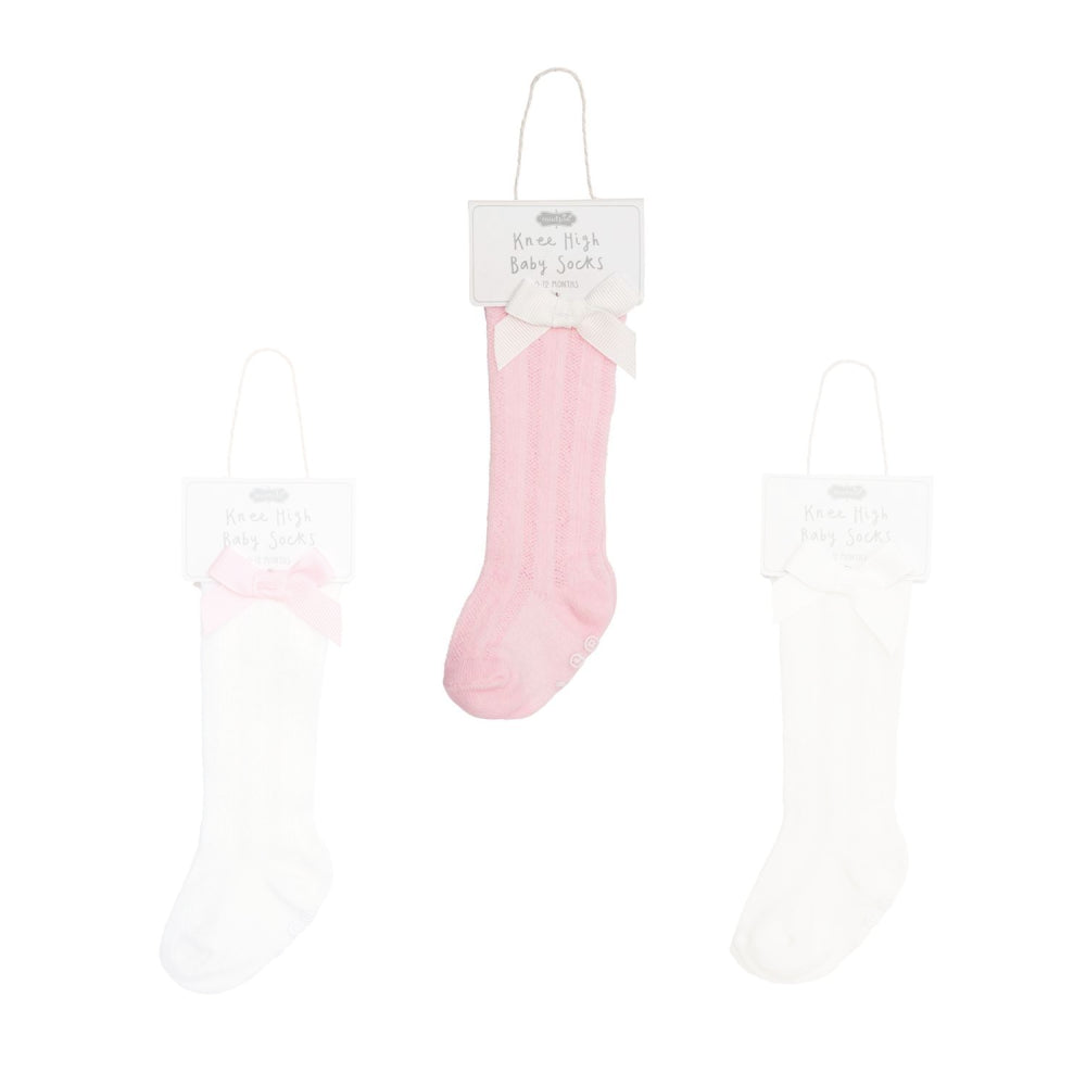 Mud Pie Tall Bow Socks