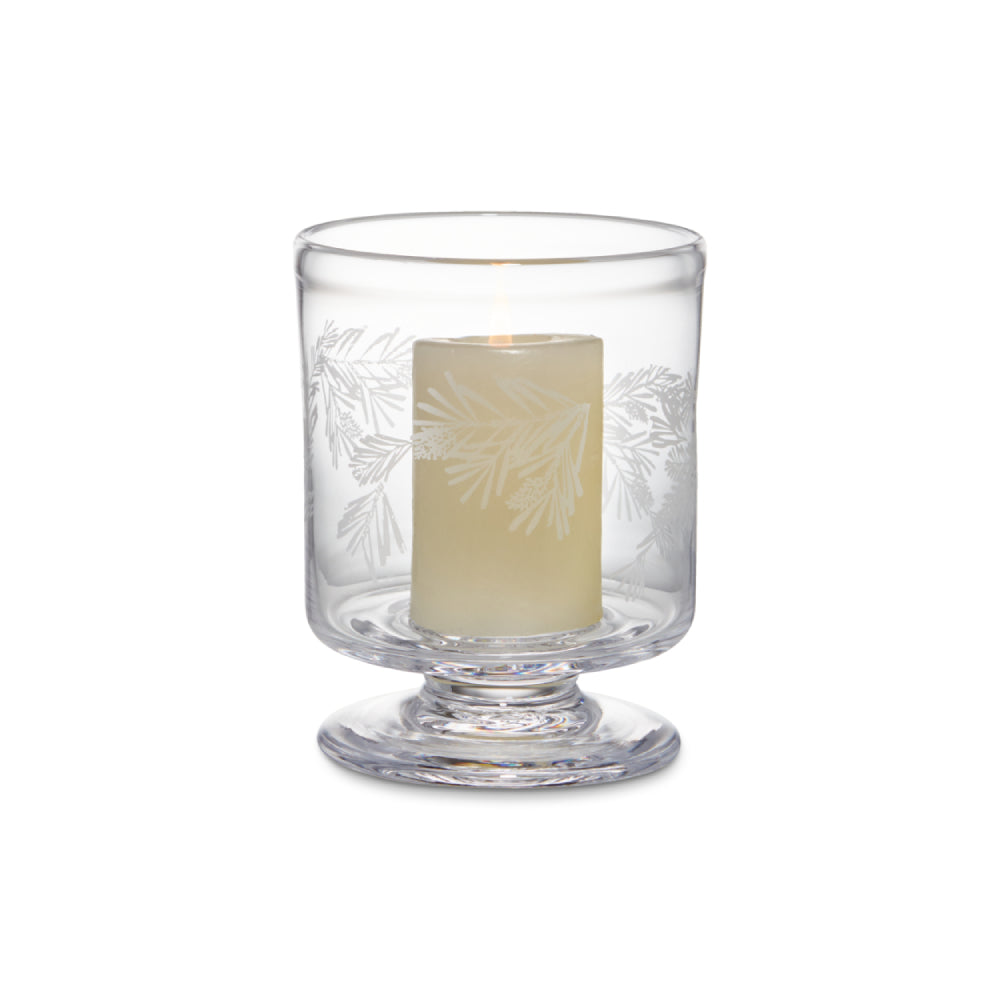 Simon Pearce Small Engraved Pine Nantucket Hurricane