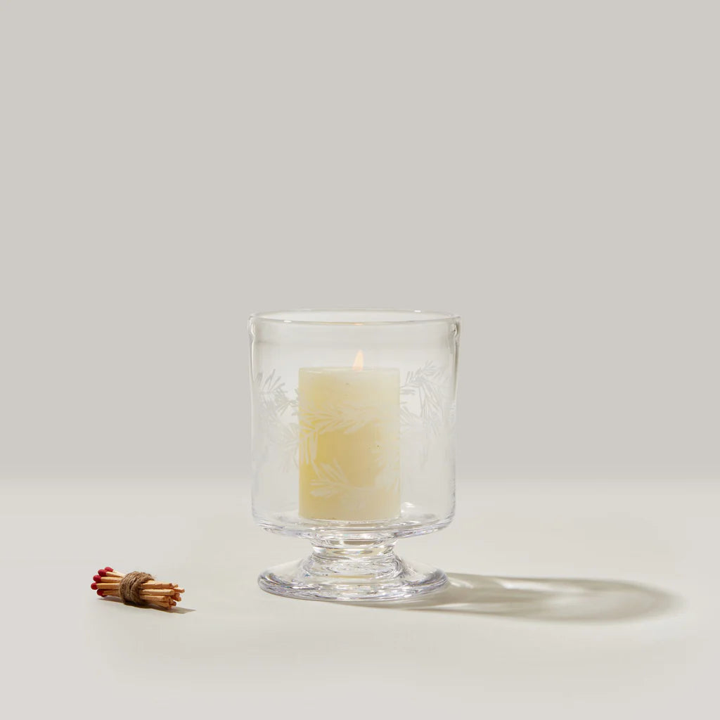 Simon Pearce Small Engraved Pine Nantucket Hurricane