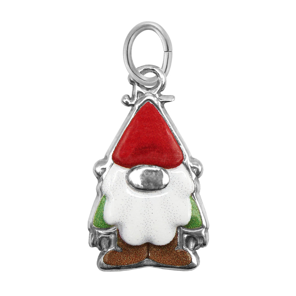 Sterling Silver Painted Gnome Charm