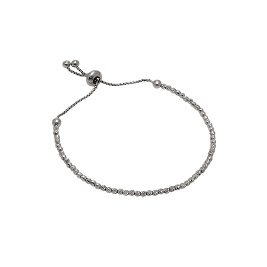 Desmos Sterling Silver "Slash" Adjustable Bracelet