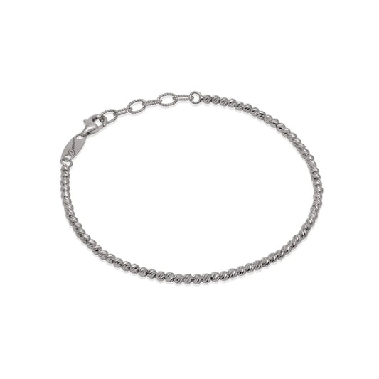 Desmos Sterling Silver "Slash" Diamond-Cut Bracelet