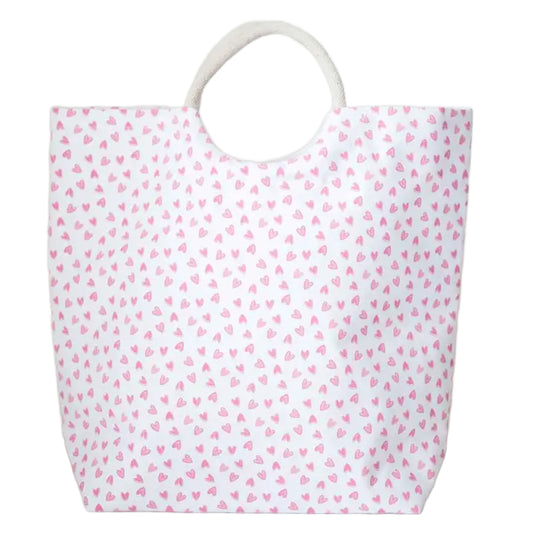 The Royal Standard Sweetheart Shore Tote White/Pink 20x17x6.5