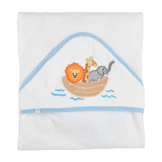 Mud Pie Noah's Ark Applique Hooded Towel