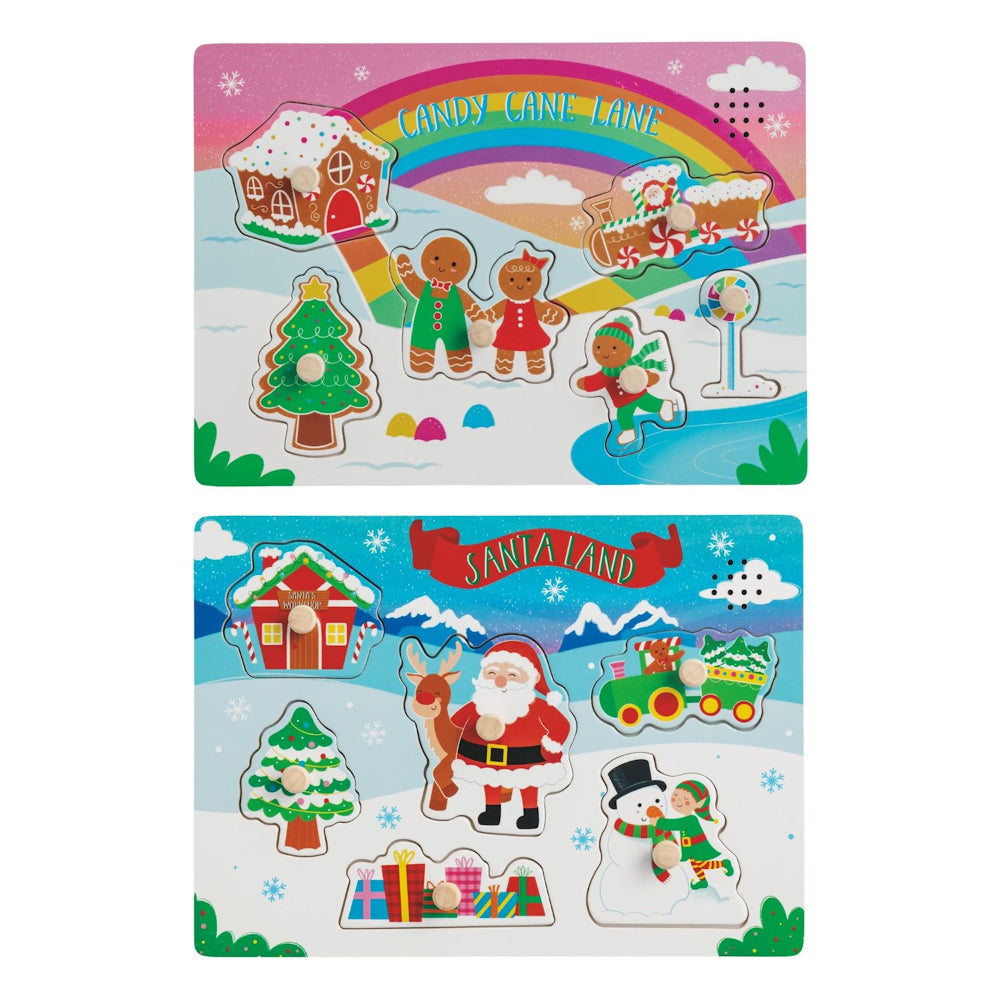 Mud Pie Santa Land & Candy Cane Lane Musical Puzzles