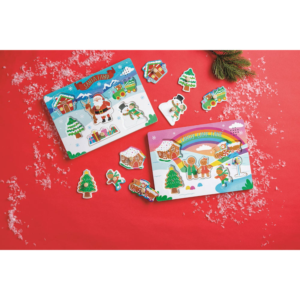 Mud Pie Santa Land & Candy Cane Lane Musical Puzzles