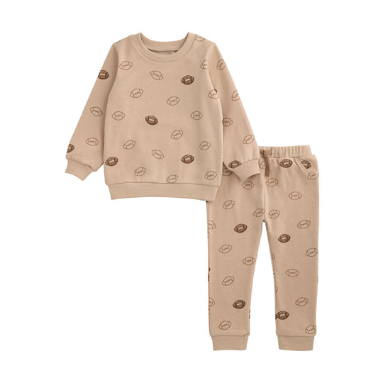 Mud Pie Vintage Football Two-Piece Set