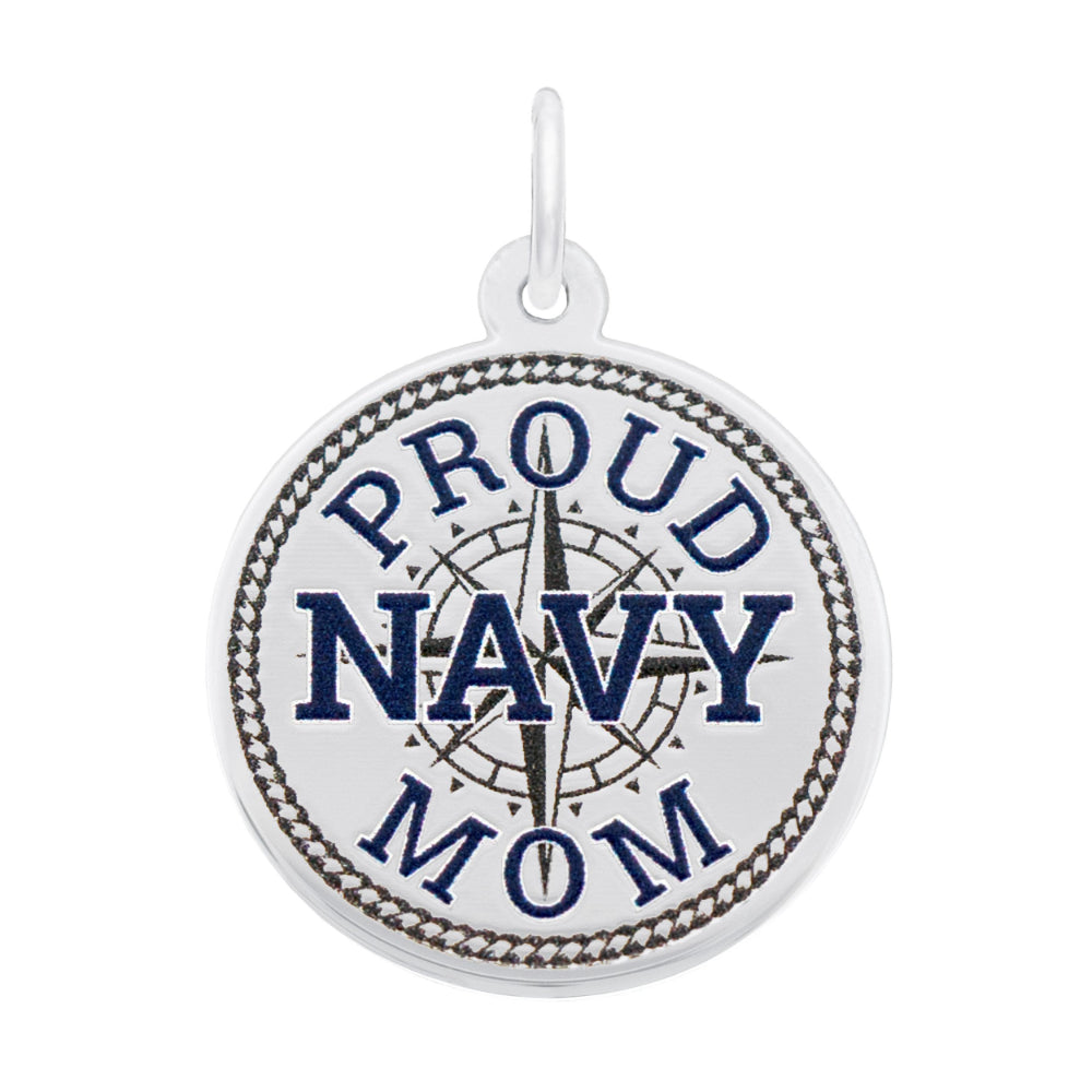 1192 Proud Navy Mom Disc Charm