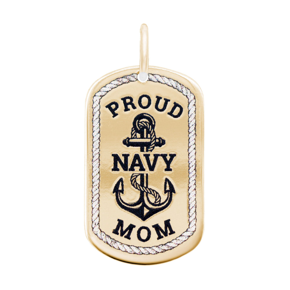 1195 Proud Navy Mom Dog Tag