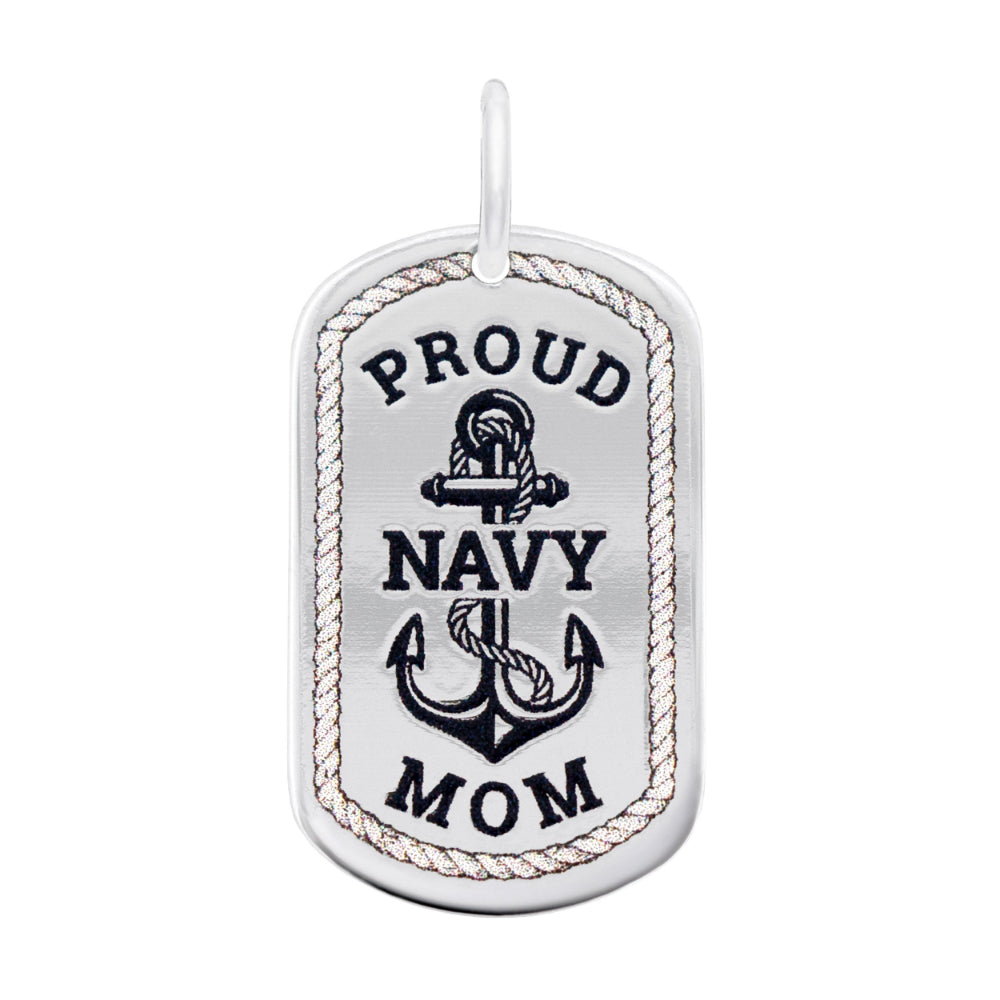 1195 Proud Navy Mom Dog Tag