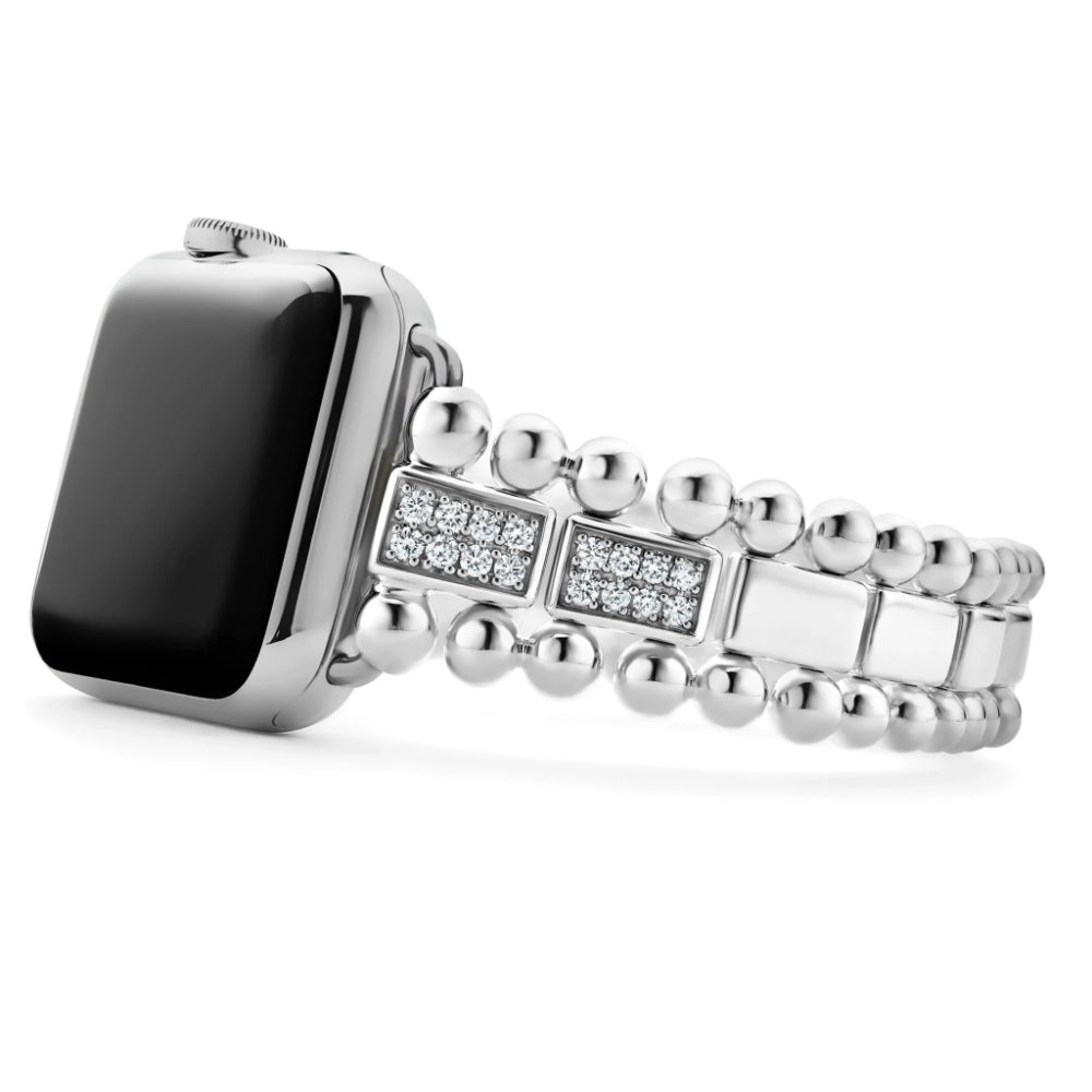 Lagos Smart Caviar Half Diamond Watch Bracelet, 38-45mm