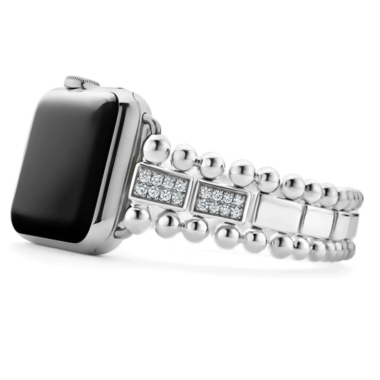 Lagos Smart Caviar Half Diamond Watch Bracelet, 38-45mm