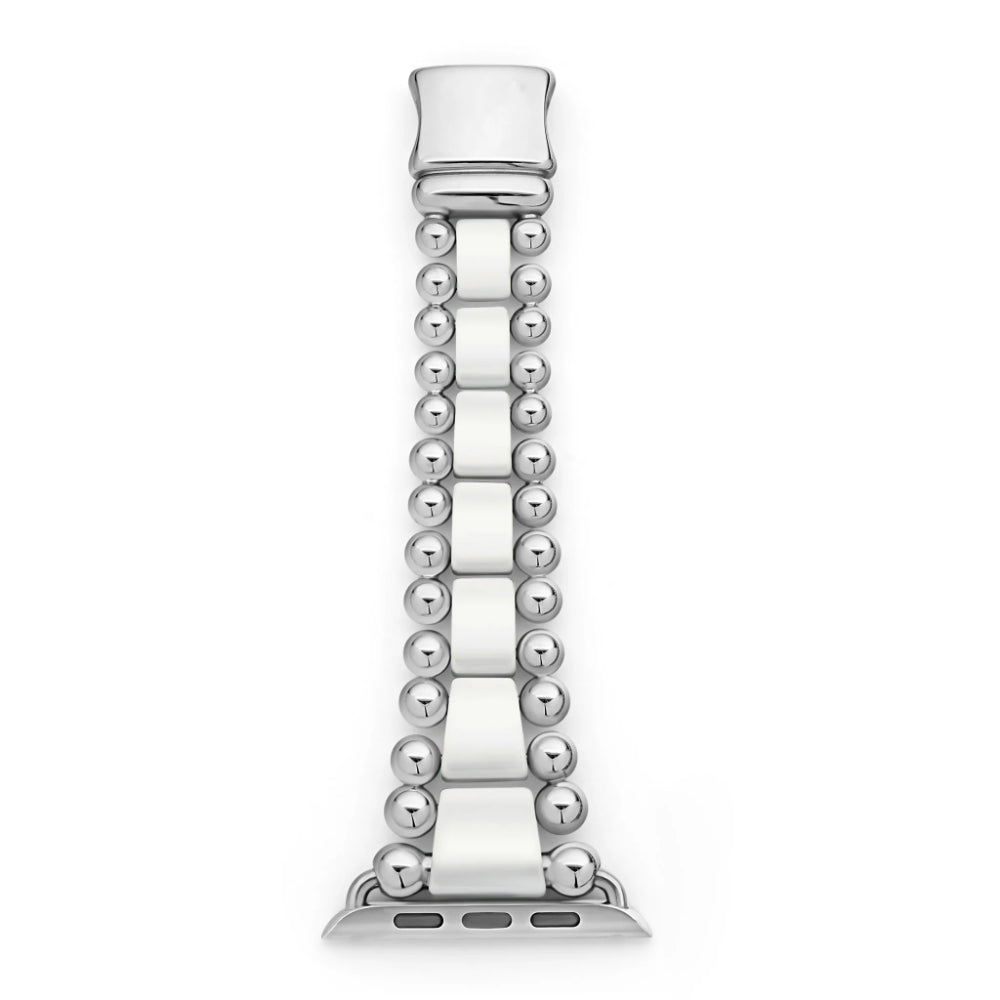 Lagos Smart Caviar White Ceramic and Stainless Steel Watch