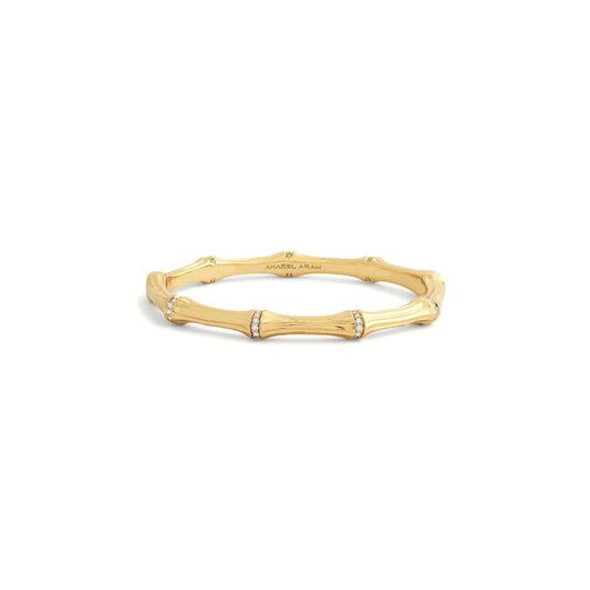 Anabel Aram Gold Bamboo Hinged Bangle