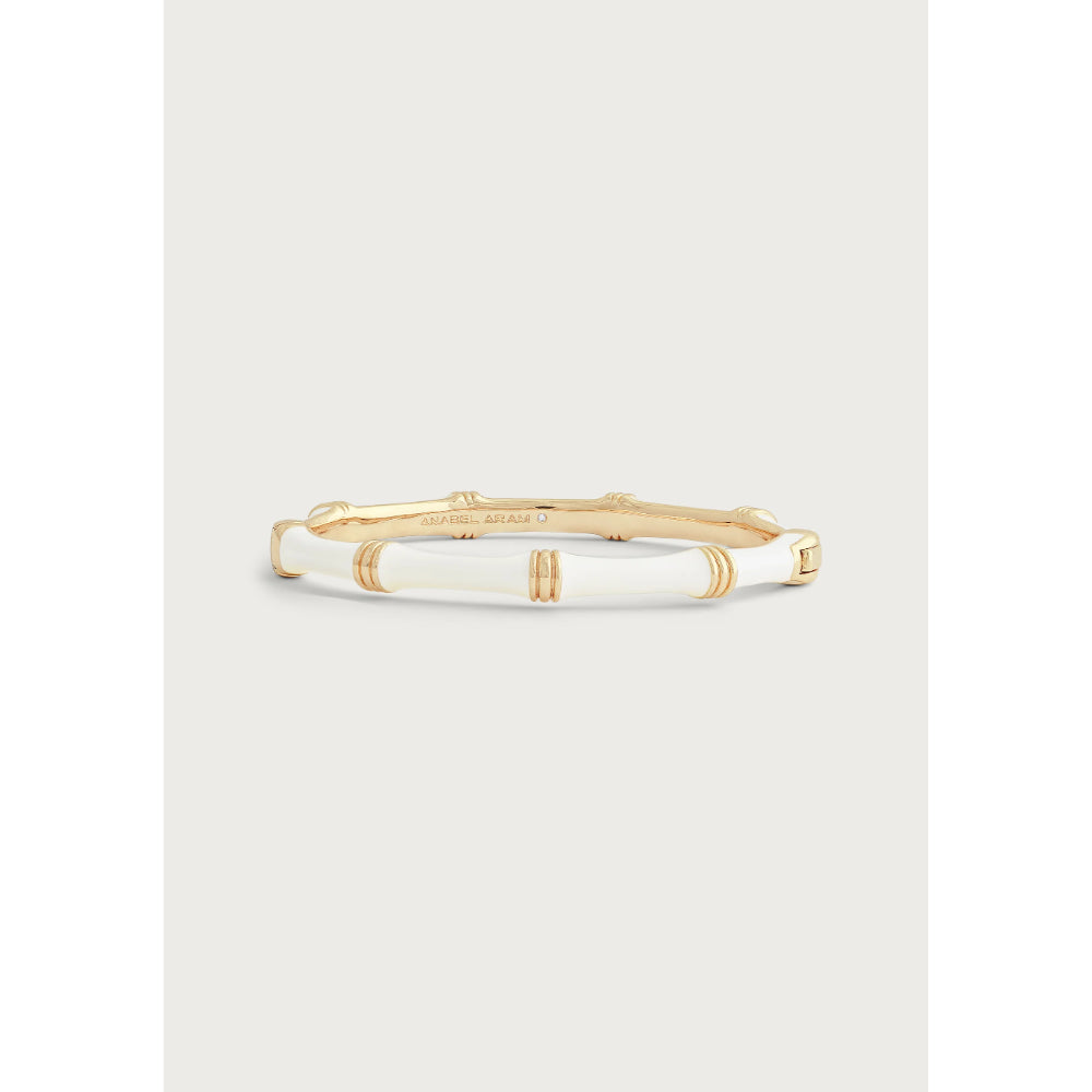 Anabel Aram Bamboo Enameled Hinged Bangle