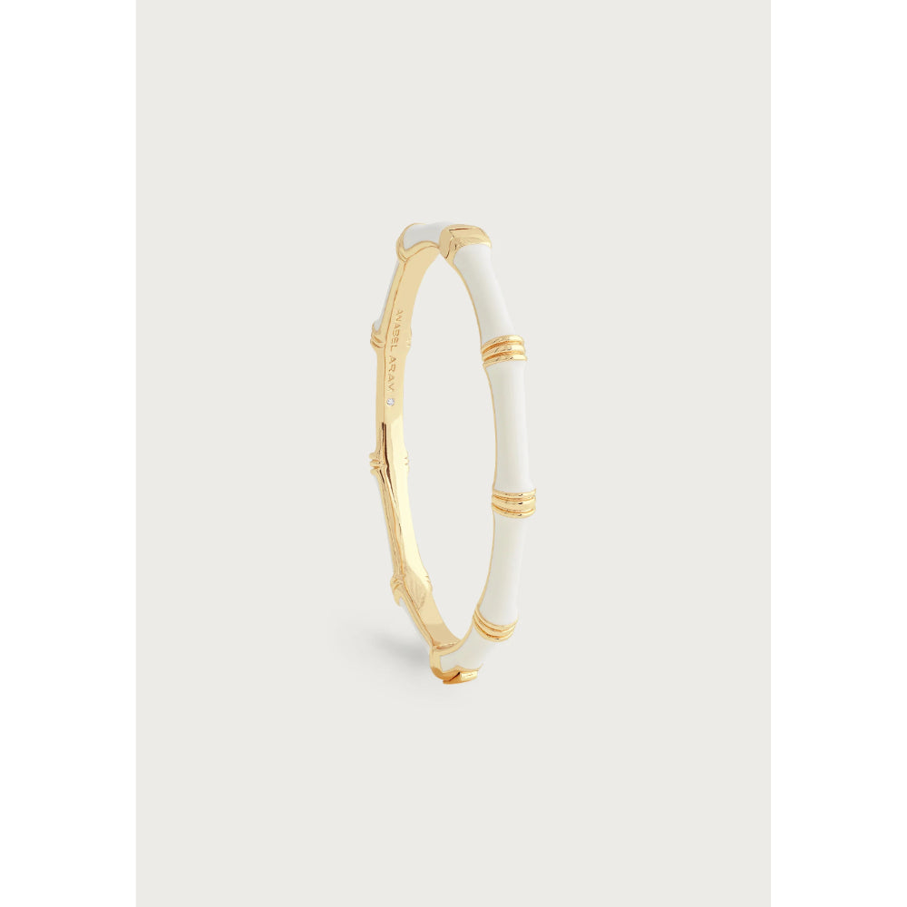 Anabel Aram Bamboo Enameled Hinged Bangle
