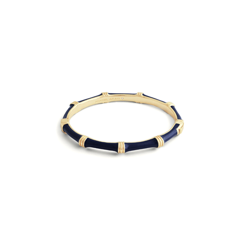 Anabel Aram Bamboo Enameled Hinged Bangle