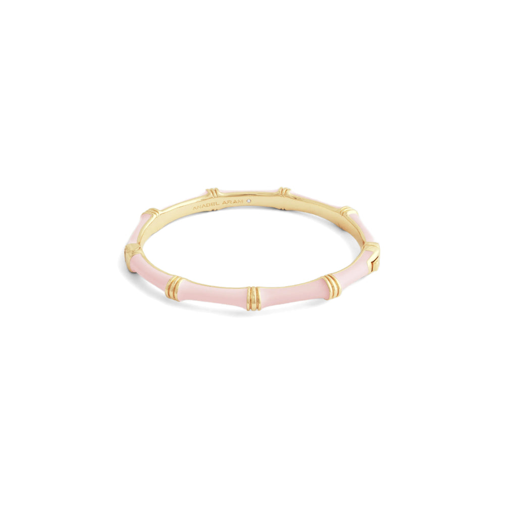 Anabel Aram Bamboo Enameled Hinged Bangle