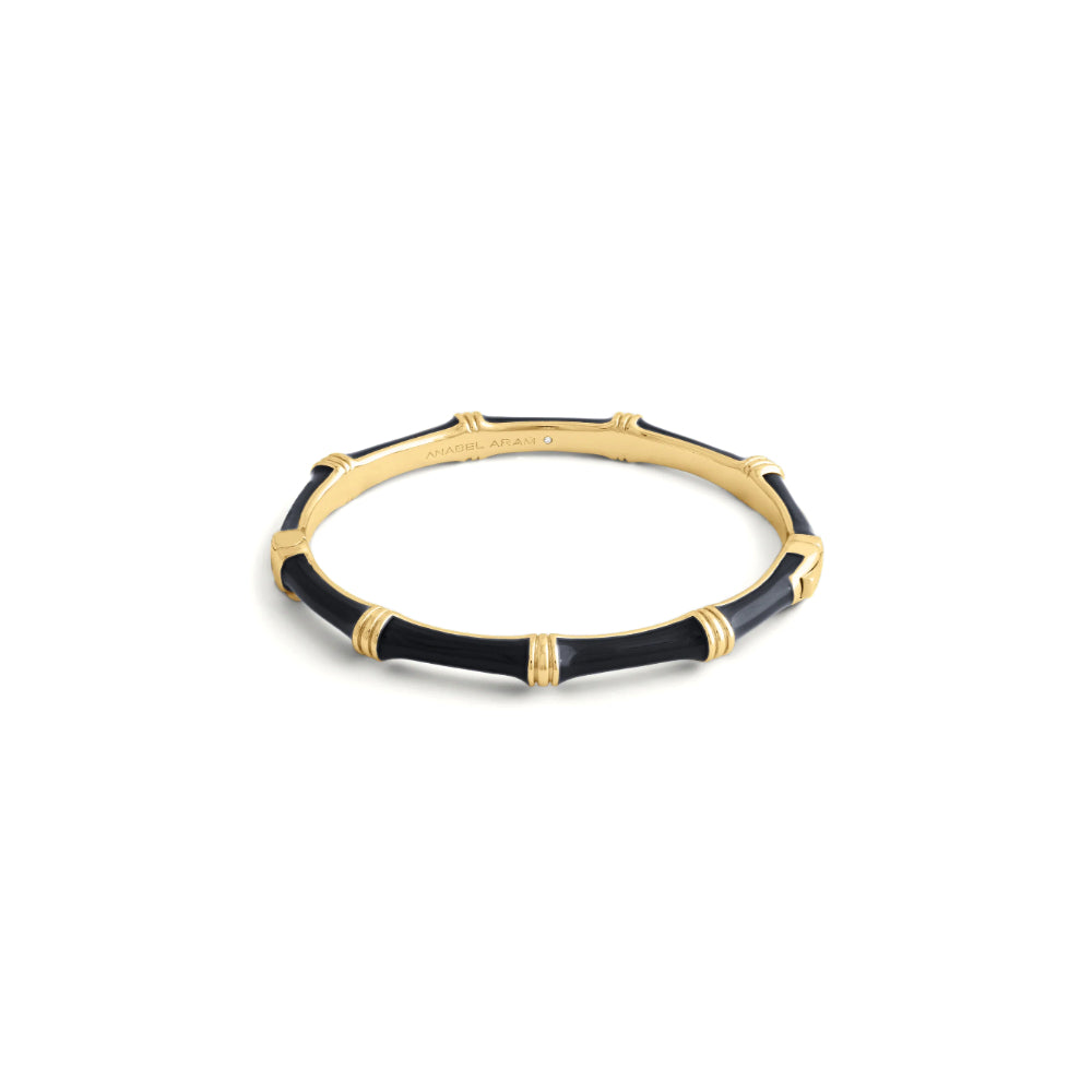 Anabel Aram Bamboo Enameled Hinged Bangle