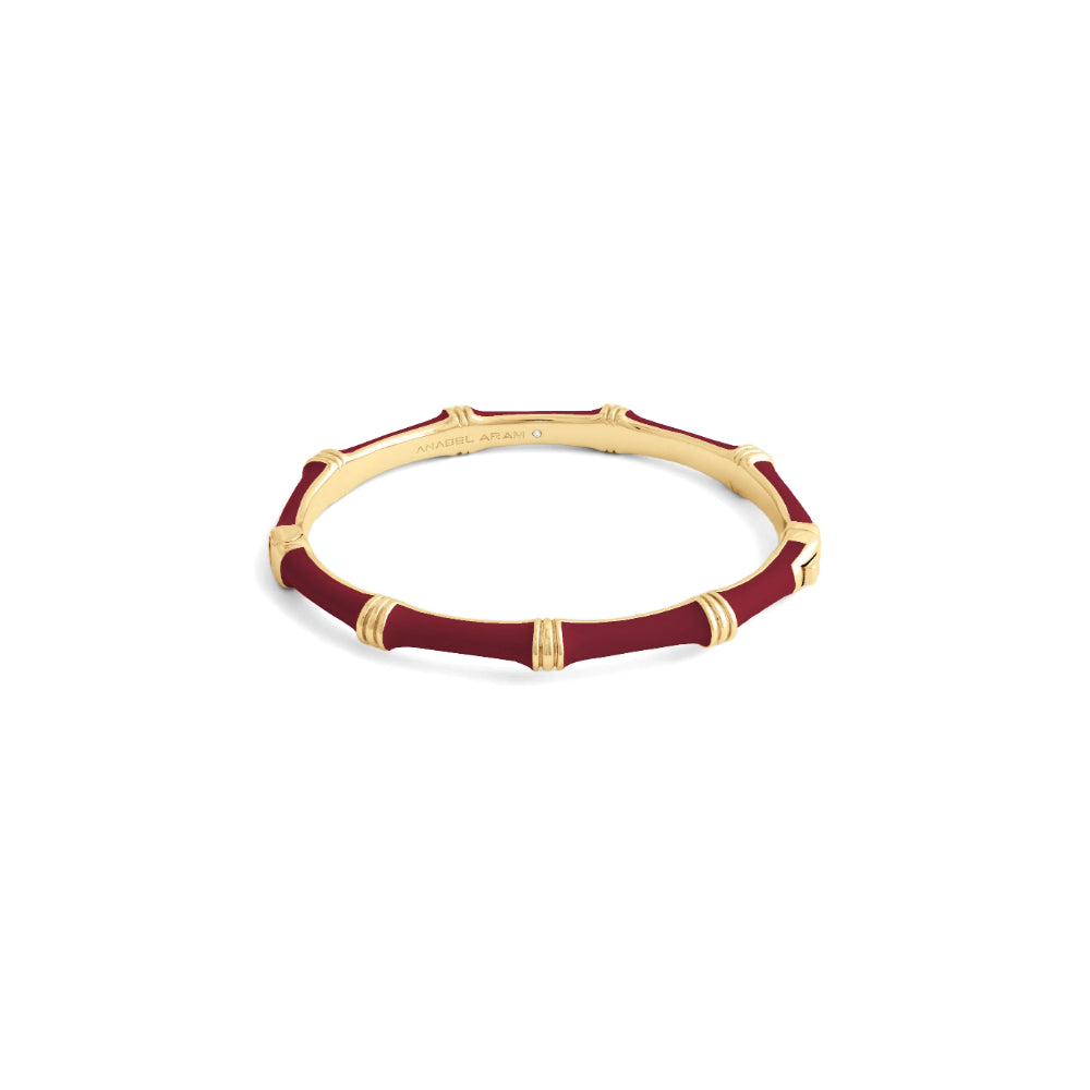 Anabel Aram Bamboo Enameled Hinged Bangle