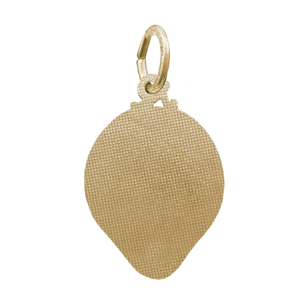 Gold Alien Head Pendant Back