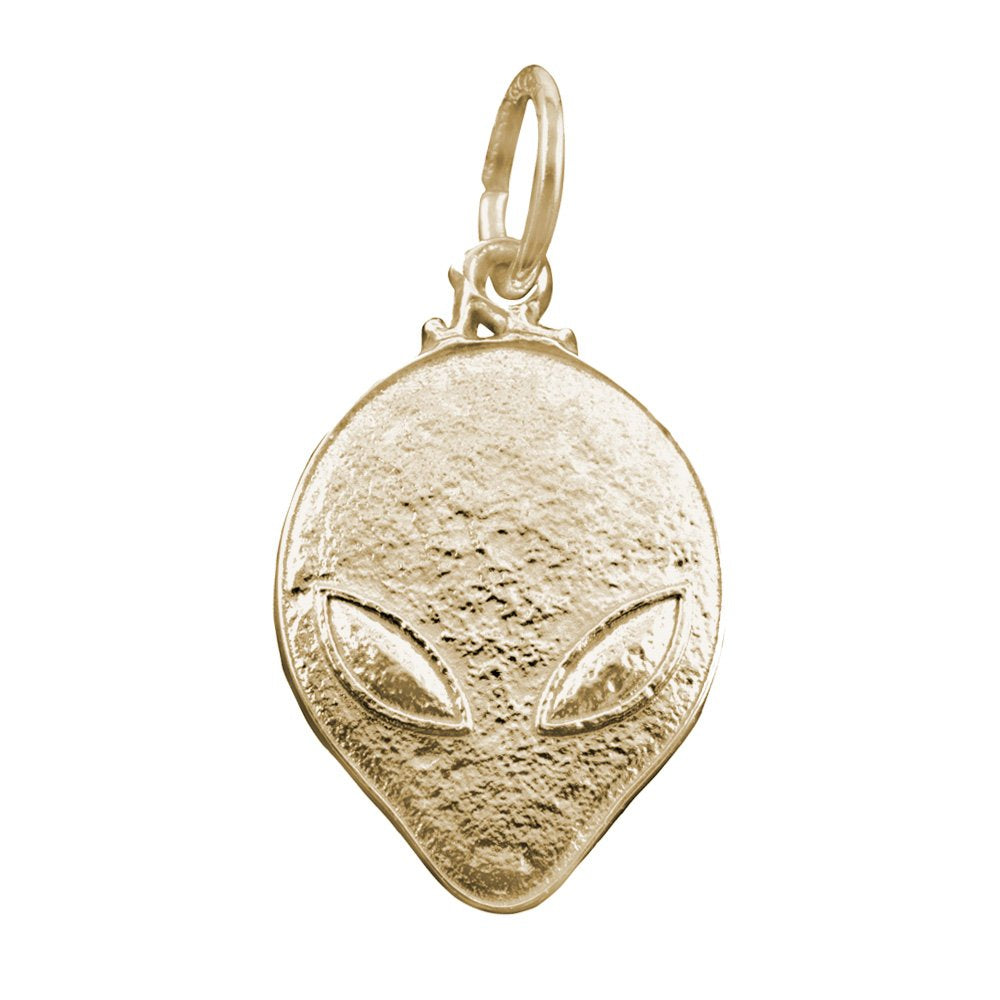 Gold Alien Head Pendant
