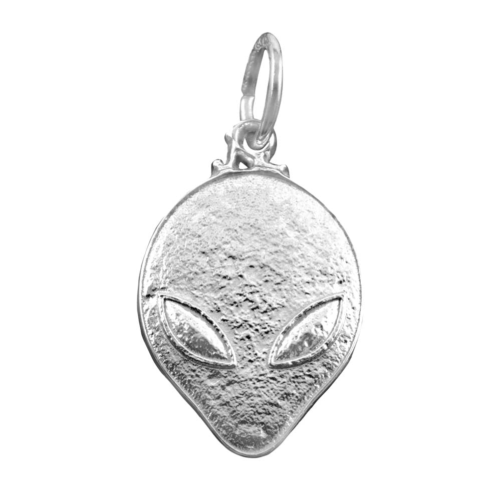 Silver Alien Head Pendant