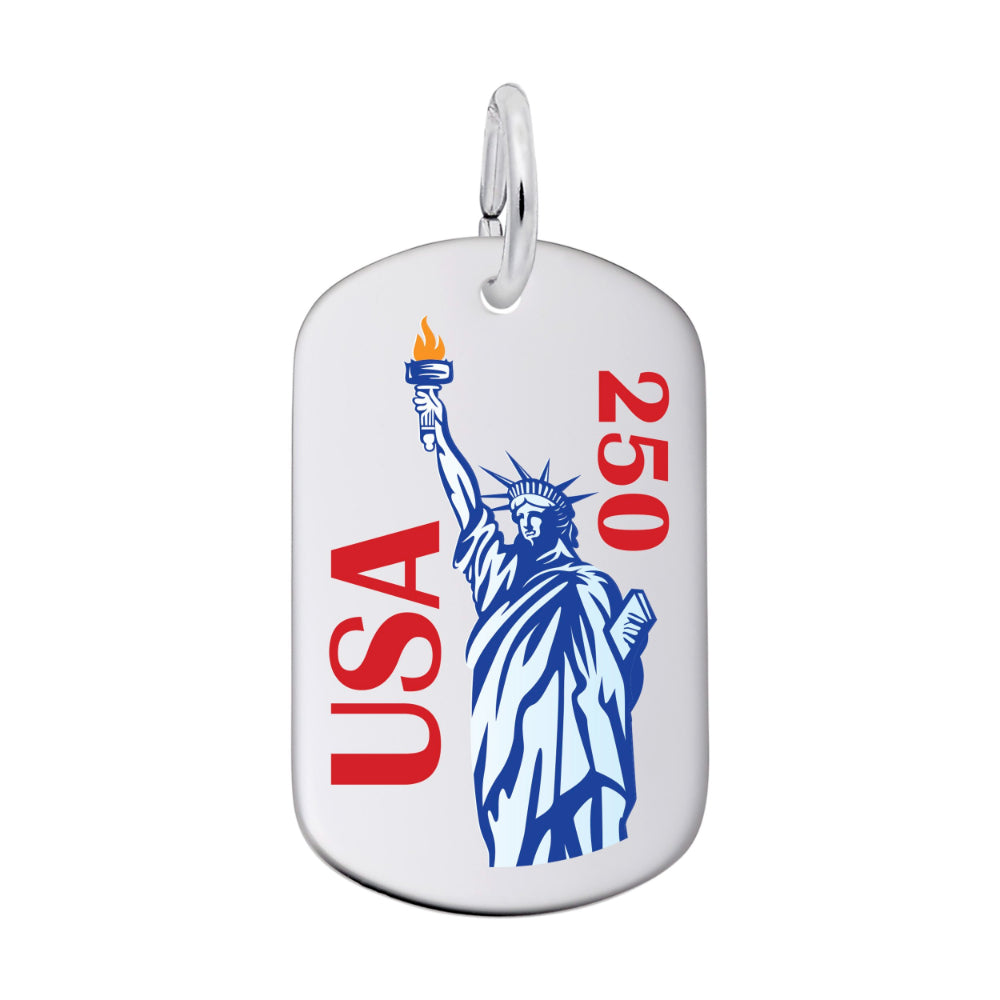 1212 Painted USA 250 Statue of Liberty Charm