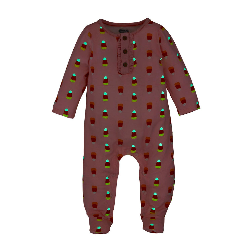 Mud Pie Candy Corn Glow Sleeper & Headband Set