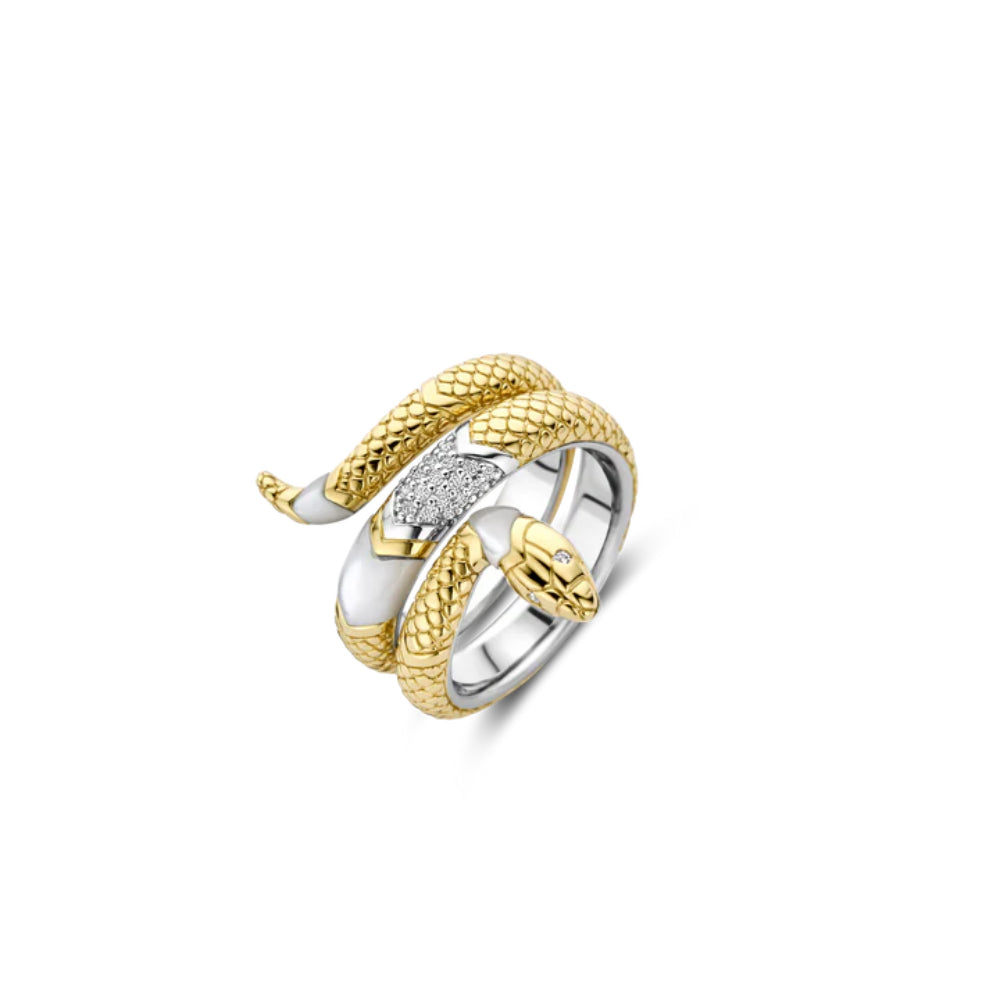 Ti Sento Pearl Snake Wrap Ring