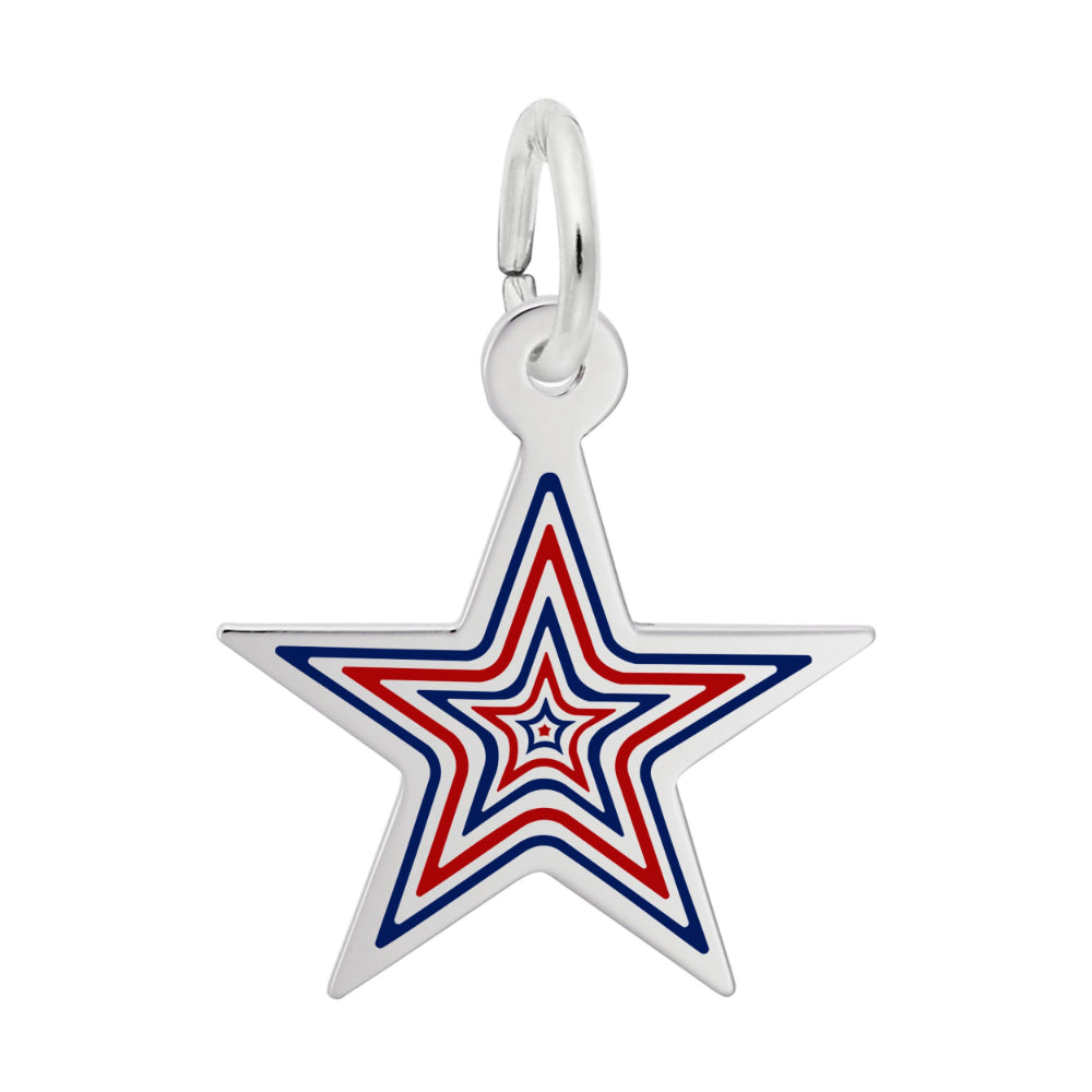 1222 Painted USA 250 - Multiple Star Charm